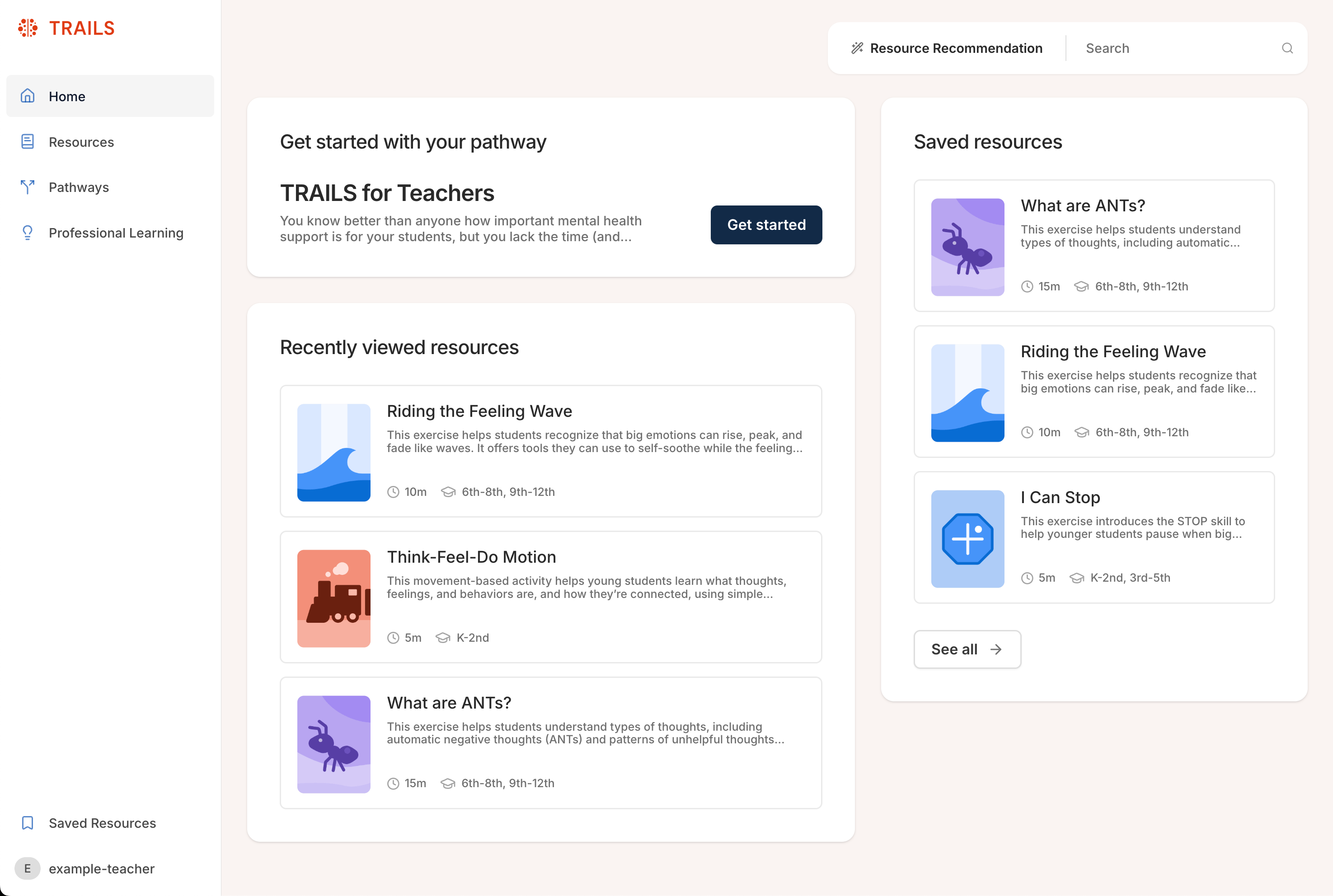 screenshot of home page on staging, showing navigation and blocks of content